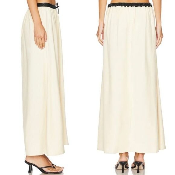 NWT Weworewhat Bow Maxi Skirt in Wood Ash & Black S - Picture 14 of 14